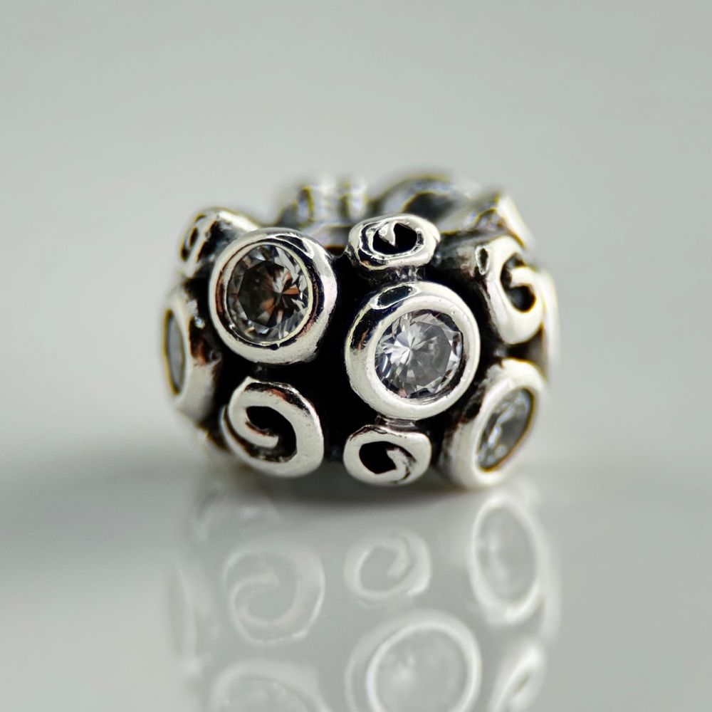 Pandora Primrose Path Clear CZ Sterling Silver Charm 790330CZ Retired